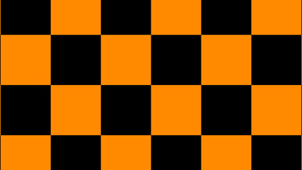 Orange & black color checker board abstract background,chess board