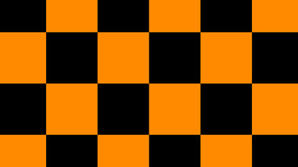 Orange & black color checker board abstract background,chess board