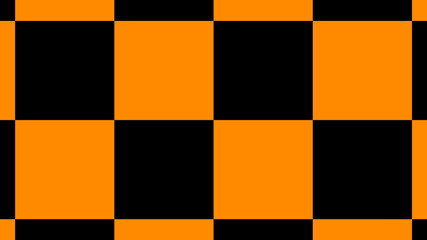 Orange & black color checker board abstract background,chess board