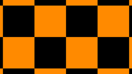Orange & black color checker board abstract background,chess board