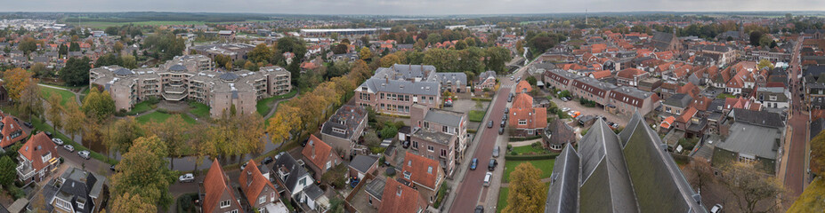 City of Steenwijk Overijssel Netherlands. Panorama. Arial.