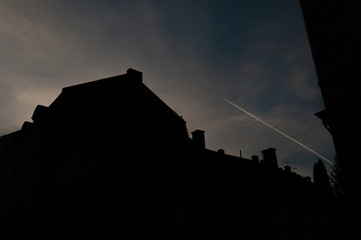 Fototapeta premium sunset in the city