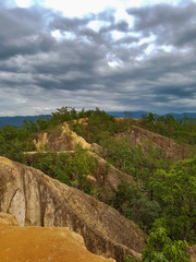 Sandstone canyon pai thailand cloud carpet sky tree mountain hill trees forest light north chiang mai