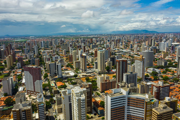 Aerial view of the city of Fortaleza, Ceara, Brazil South America. 