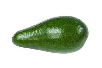 Green avocado isolate on a white background