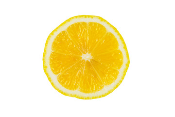 Yellow lemon on white background. Isolated. Isolate citron. Half of lemon