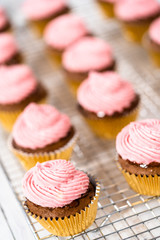 Chocolate raspberry cupcakes