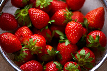 fresh washed strawberries