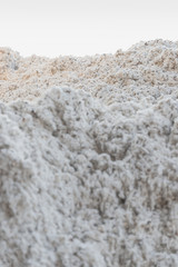 Fototapeta na wymiar Pile of seed cotton in a ginning mill in Greece during harvesting season
