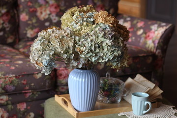 Bouquet of flowers in the interior