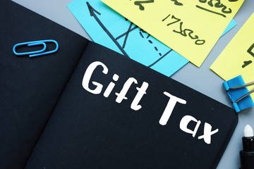 Conceptual photo about Gift Tax with written phrase.