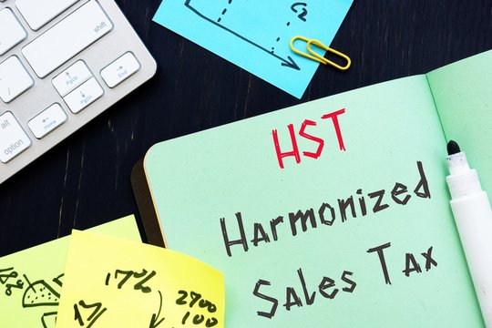 Harmonized Sales Tax â€“ HST  Sign On The Piece Of Paper.