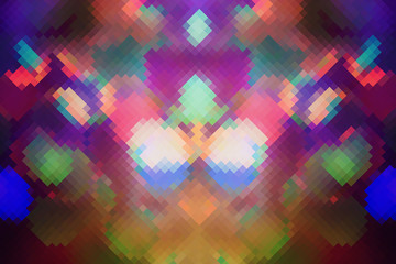 Digital pixel- art decoration. Color abstract background