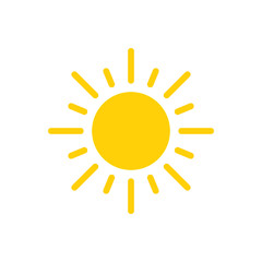 sun icon symbol vector design logo flat illustration