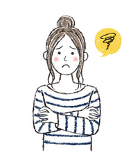 モヤモヤする女性