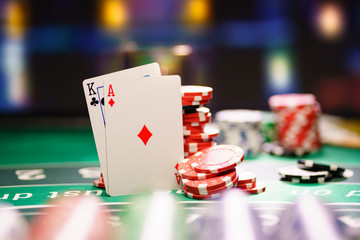 Casino Black Jack table