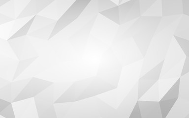 White abstract background. Lowpoly backdrop. Crumpled paper. 3D illustration