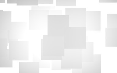 White abstract background. Misty backdrop with grey squares. 3D illustration
