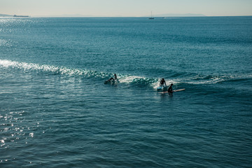 surfing the waves.  Ocean.