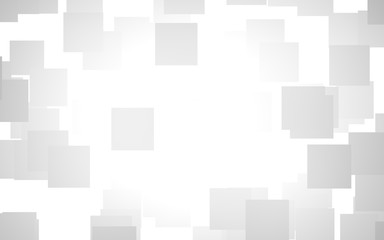 White abstract background. Misty backdrop with grey squares. 3D illustration
