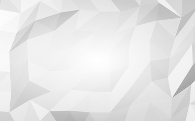 Fototapeta premium White abstract background. Lowpoly backdrop. Crumpled paper. 3D illustration