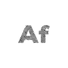 Afghanistan or Afghani currency icon in fingerprint pattern - vector illustrator design.