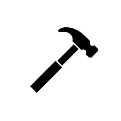 Hammer icon, logo isolated on white background