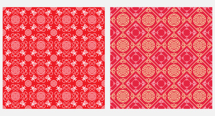 Chinese patterns wallpaper background, texture, geometric seamless pattern