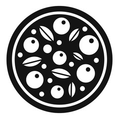 Fresh tomato pizza icon. Simple illustration of fresh tomato pizza vector icon for web design isolated on white background