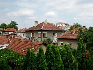 Fototapeta na wymiar View on the roofs of buildings, Montana, Bulgaria
