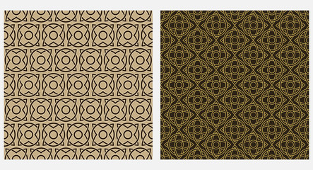 Seamless patterns in Asian style. Wallpaper background, texture