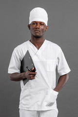 Specialist black male doctor medium shot