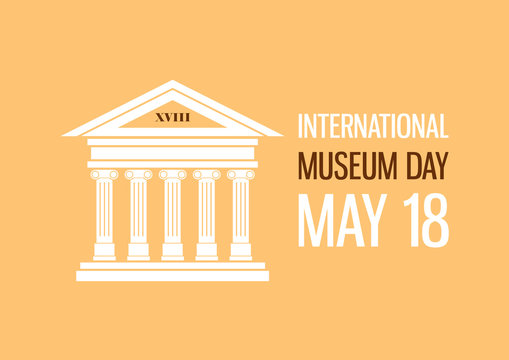 International Museum Day vector. Ancient building vector. Ancient temple with columns icon. Museum Day Poster, May 18. Important day