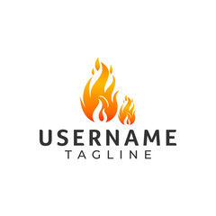 Fire logo using gradient color