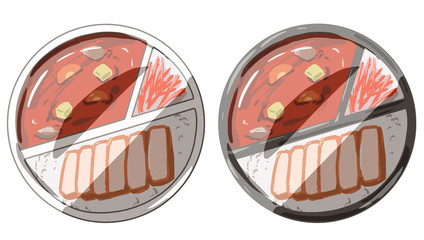 辛口カツカレーのテイクアウト(蓋つき)