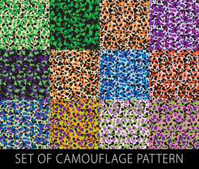 Ultimate camouflage set of seamless tileable various camo patterns vector