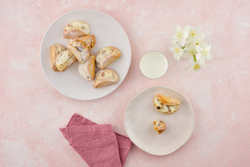 Cookies with cottage cheese - sochniki. Top view.