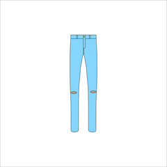 Ripped skinny jeans.Illustration for web and mobile design.