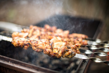 meat on the grill