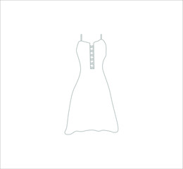 gothic style dress. illustration for web and mobile design.