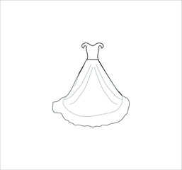 wedding dress.Illustration for web and mobile design.