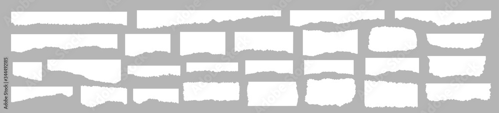 Wall mural Torn paper set vector, layered. Vector illustration