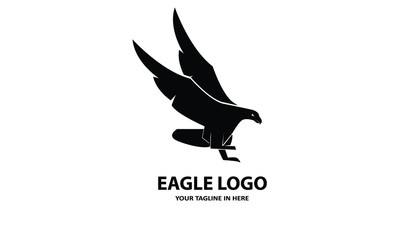 silhouette A simple eagle, suitable for business symbols or logos