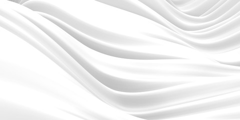 Obraz premium White abstract liquid wavy background