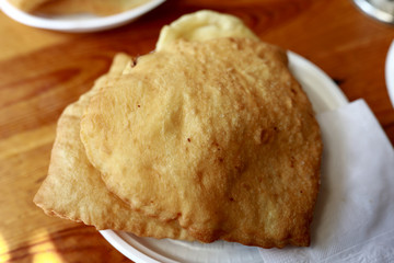 Plate with Khychin on table