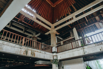 Fototapeta premium photo of the room of an abandoned building