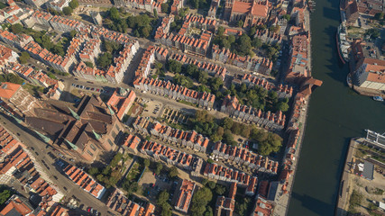 Obraz premium Old Town In Gdansk - Tenements, Poland