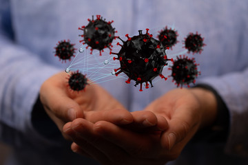 virus. Novel, people  Concept  quarantine.