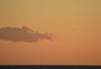 sunset over the sea