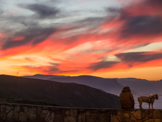 colorido atardecer